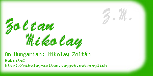 zoltan mikolay business card
